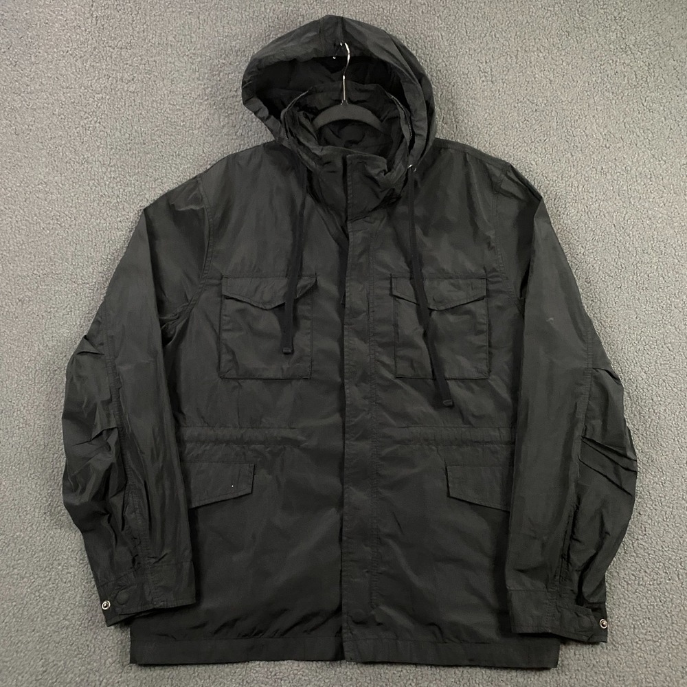 James Perse Yosemite Jacket Mens L Performance Windbreaker Hood Utility Field